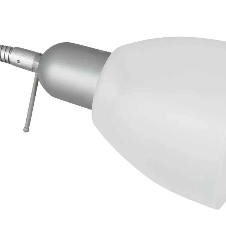 Sensation Stehlampe Biro Promo silber weiß Metall Kunststoff H: ca. 180 cm E27 2 Brennstellen