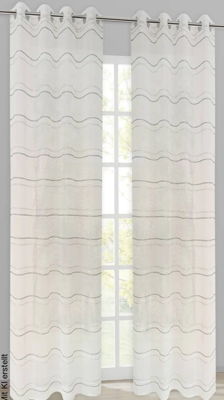 Ösenvorhang Bamberg grau B/L: ca. 140x245 cm