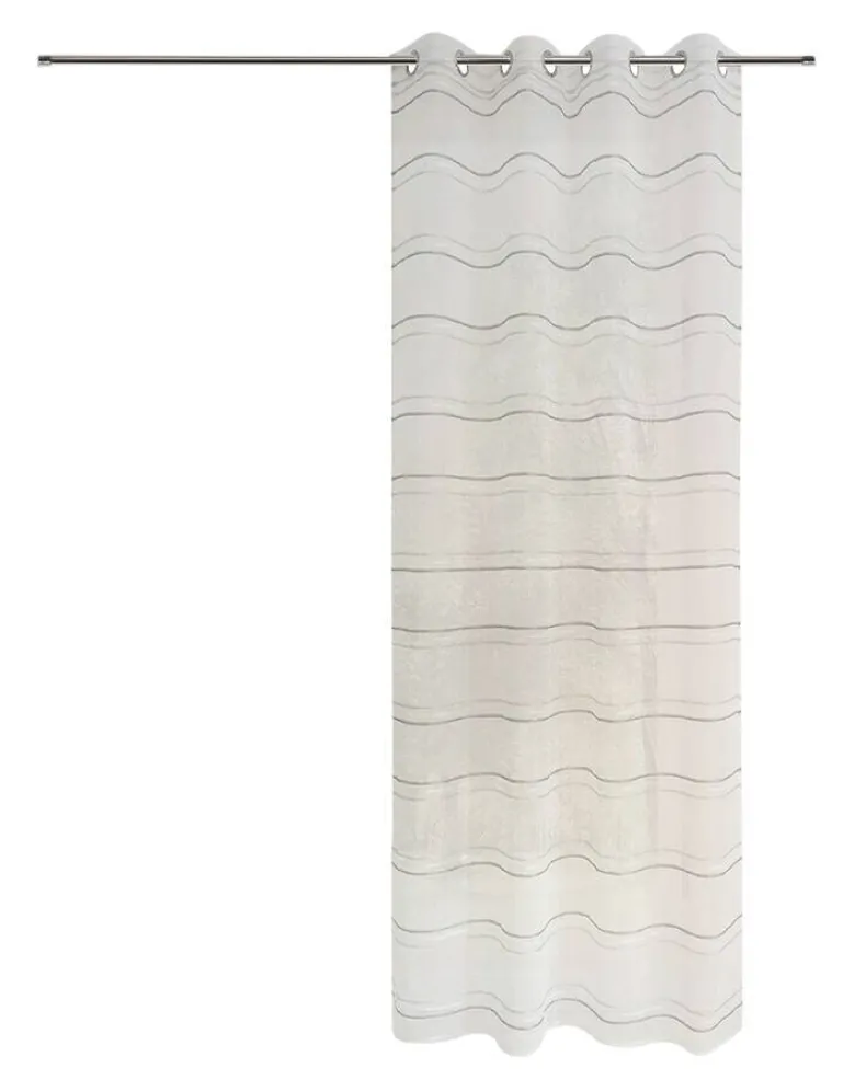 Ösenvorhang Bamberg grau B/L: ca. 140x245 cm
