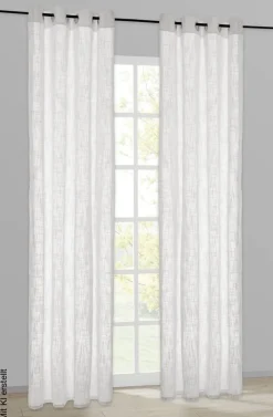 Ösenvorhang Bergamo natur B/L: ca. 135x245 cm