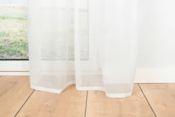 Ösenvorhang 2er Pack Soft weiß B/L: ca. 135x245 cm