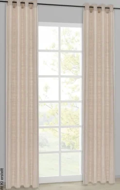Ösenvorhang Kim taupe B/L: ca. 140x245 cm