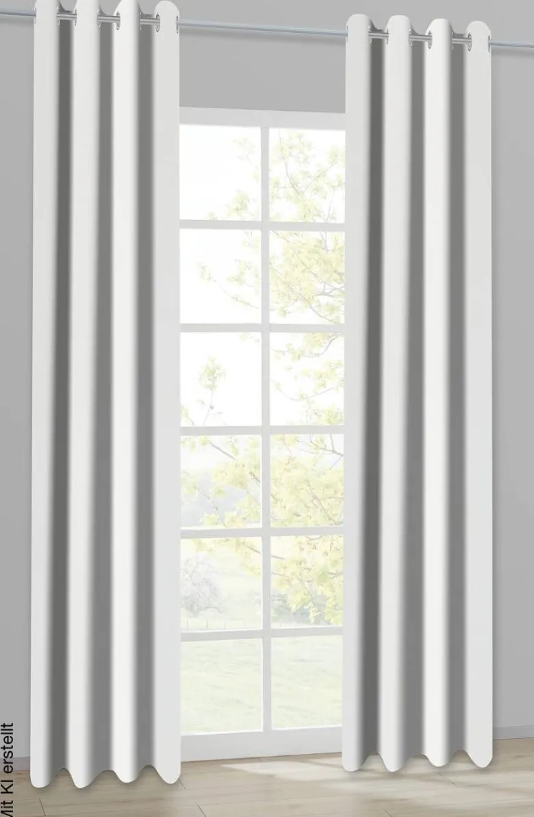 Ösenvorhang Samt beige B/L: ca. 135x245 cm