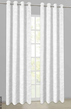 Ösenvorhang Wolke weiß B/L: ca. 140x245 cm