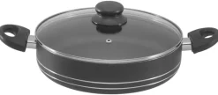 Servierpfanne schwarz Aluminium