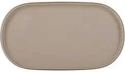 Servierplatte beige Steinzeug D: ca. 36,4 cm