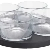 Servierset 5tlg. transparent Glas