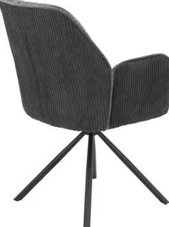 Sessel Amira anthrazit Metall Samt B/H/T: ca. 56x89x61 cm