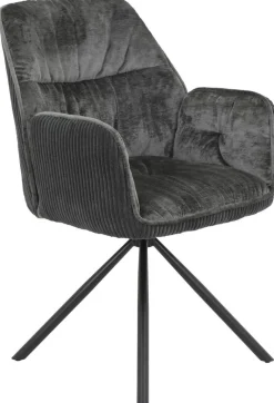 Sessel Amira anthrazit Metall Samt B/H/T: ca. 56x89x61 cm