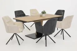 Sessel Amira anthrazit Metall Samt B/H/T: ca. 56x89x61 cm