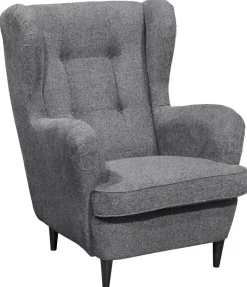 Sessel Oskar anthrazit Velourstoff B/H/T: ca. 78x102x98 cm