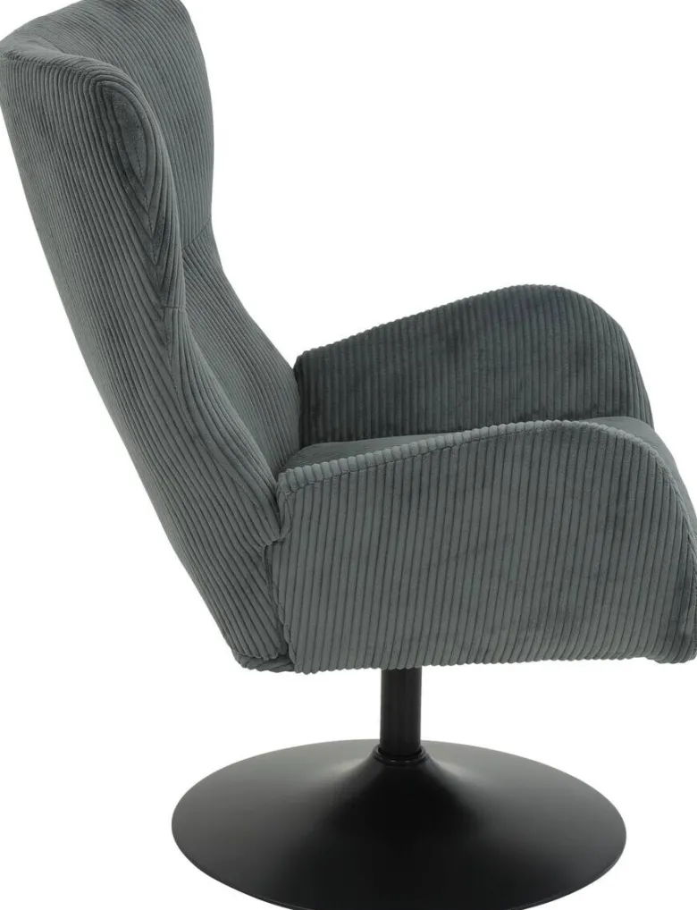 Sessel Samos dunkelgrau Microfaser B/H/T: ca. 72x96x81 cm