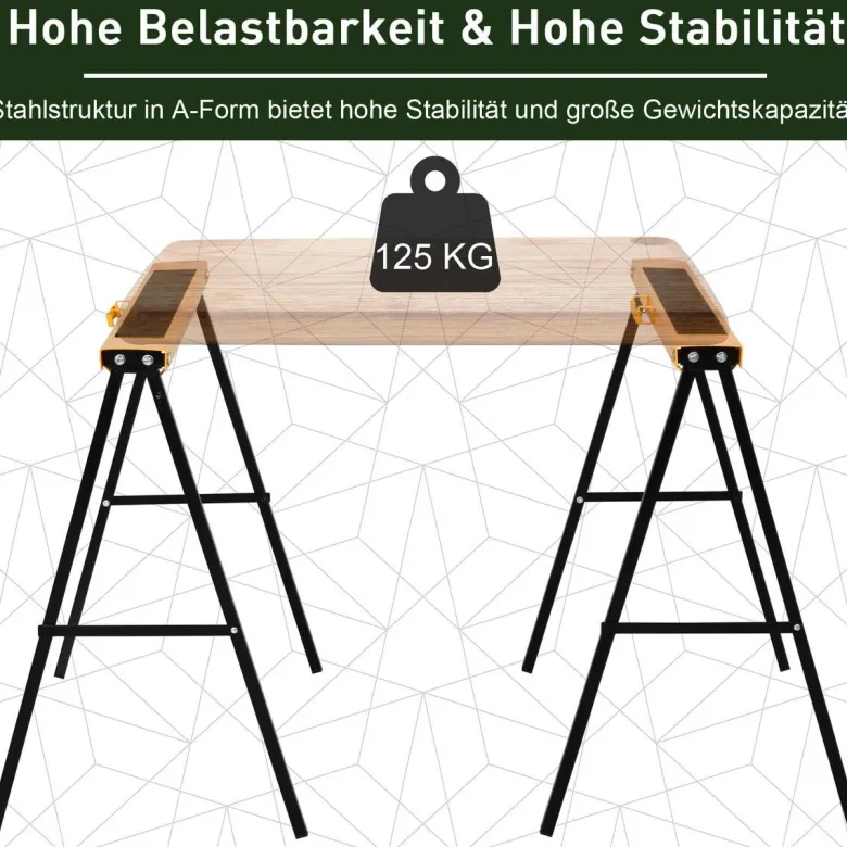 Sägebock rutschfest grün B/H/L: ca. 43x15x135 cm
