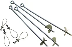 ShelterLogic Boden-Anker silber Metall B/H/T: ca. 9x69x9 cm