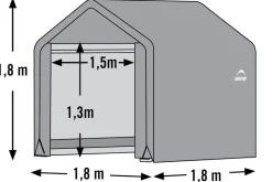 ShelterLogic Gartenhaus Shed-in-a-Box grau B/H/T: ca. 180x183x196 cm