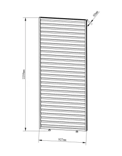 Sichtschutz anthrazit Aluminium B/H/L: ca. 6x226x93 cm