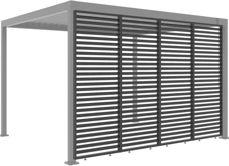 Sichtschutz anthrazit Aluminium B/H/L: ca. 6x226x85 cm
