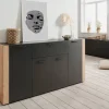 Sideboard Cento anthrazit Eiche Artisan Oak Nachbildung