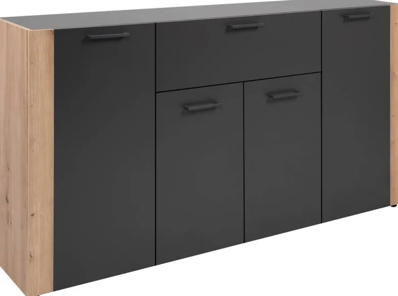 Sideboard Cento anthrazit Eiche Artisan Oak Nachbildung