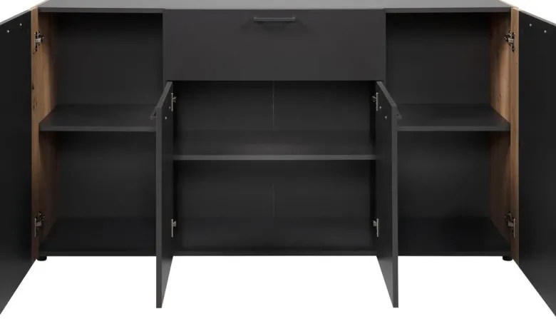 Sideboard Cento anthrazit Eiche Artisan Oak Nachbildung