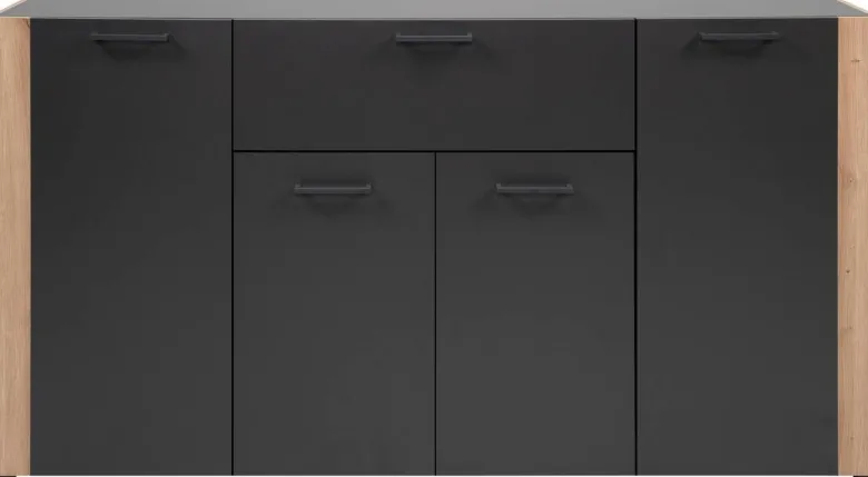 Sideboard Cento anthrazit Eiche Artisan Oak Nachbildung