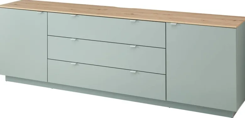 Sideboard Core salbei Eiche Artisan Nachbildung B/H/T: ca. 240x77x44 cm