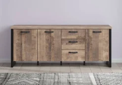 Sideboard Emile Eiche Tabak Nachbildung B/H/T: ca. 214x86x45 cm