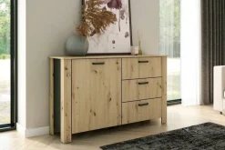 Sideboard FARO Eiche schwarz B/H/T: ca. 140x84x40 cm