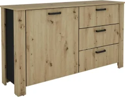 Sideboard FARO Eiche schwarz B/H/T: ca. 140x84x40 cm