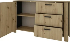 Sideboard FARO Eiche schwarz B/H/T: ca. 140x84x40 cm