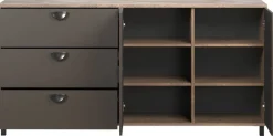 Sideboard Fusion Eiche dunkel Nachbildung bronze Optik B/H/T: ca. 176x86x42 cm