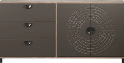 Sideboard Fusion Eiche dunkel Nachbildung bronze Optik B/H/T: ca. 176x86x42 cm