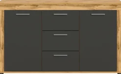 Sideboard Jam Eiche Wotan Nachbildung grau B/H/T: ca. 125x80x35 cm
