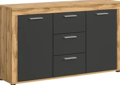 Sideboard Jam Eiche Wotan Nachbildung grau B/H/T: ca. 125x80x35 cm