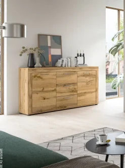 Sideboard Jam Eiche Wotan Nachbildung B/H/T: ca. 125x80x35 cm