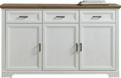 Sideboard Jasmin weiß Pinie Nachbildung Eiche Artisan Nachbildung B/H/T: ca. 166x102x48 cm