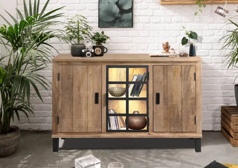 Sideboard Kali latte Mango B/H/T: ca. 145x90x40 cm
