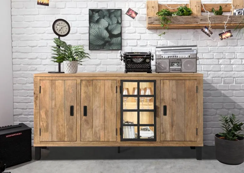 Sideboard Kali latte Mango B/H/T: ca. 145x90x40 cm