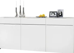 Sideboard Mailand weiß Hochglanz B/H/T: ca. 192x83x40 cm