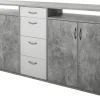 Sideboard Maximo Beton Optik weiß B/H/T: ca. 208x94x38 cm
