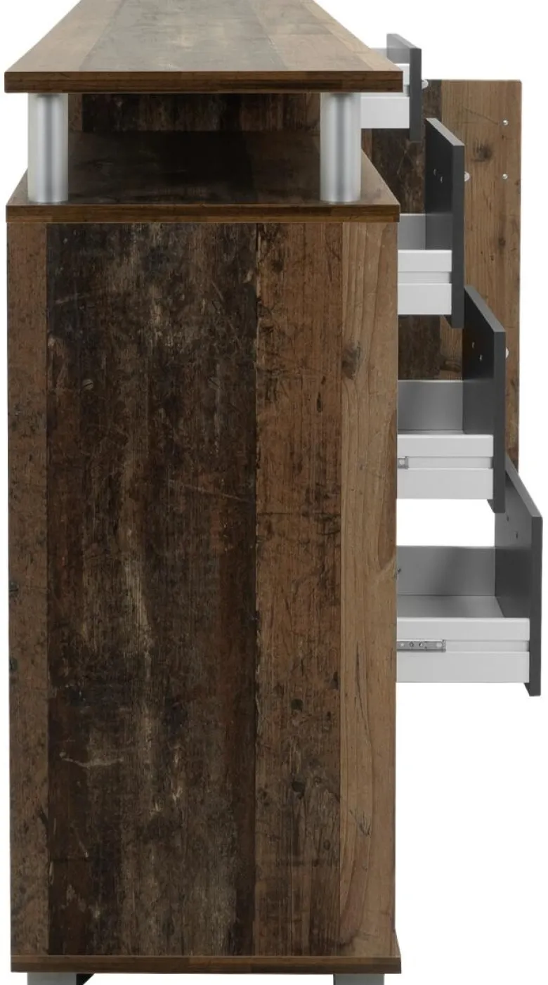 Sideboard Maximo Old Wood Nachbildung anthrazit B/H/T: ca. 208x94x38 cm