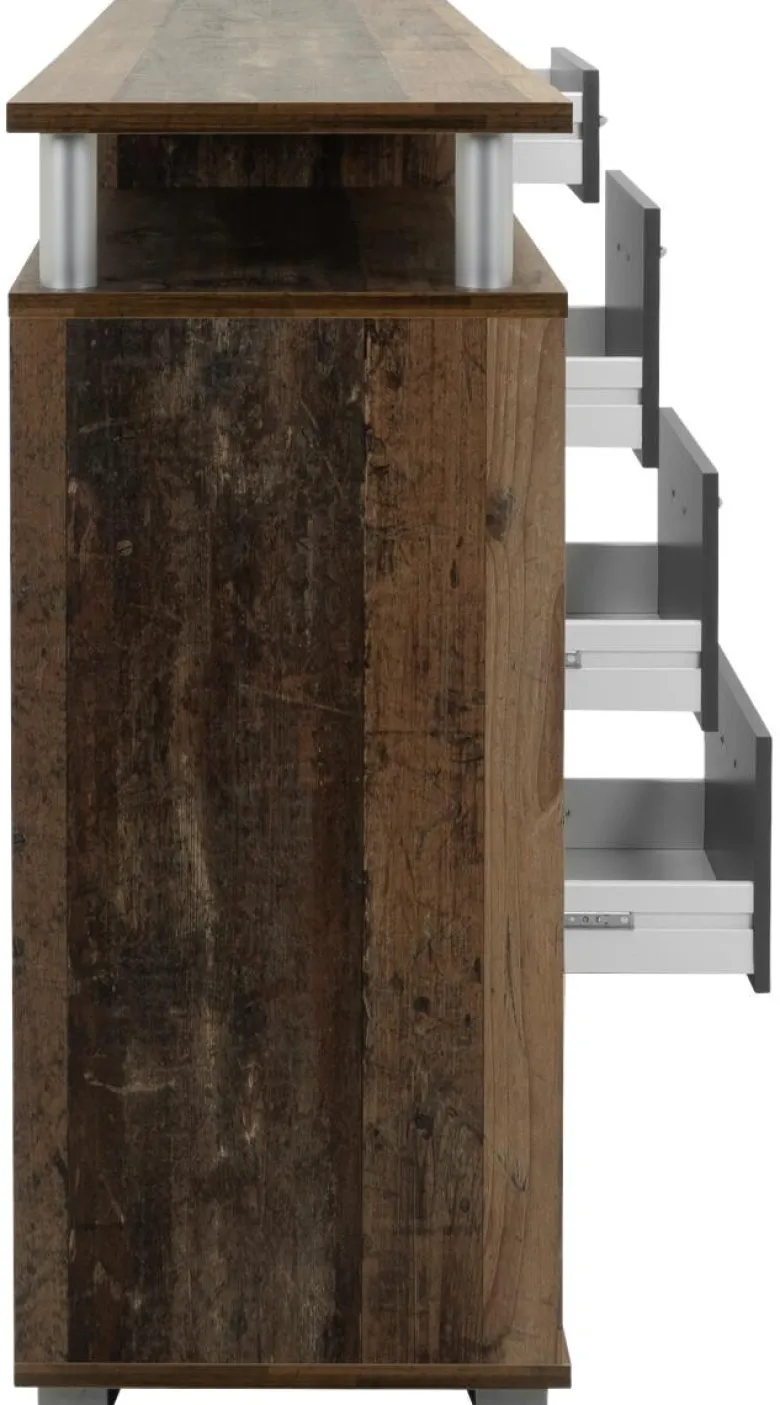 Sideboard Maximo Old Wood Nachbildung anthrazit B/H/T: ca. 208x94x38 cm