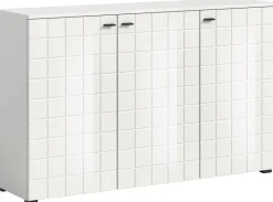 Sideboard Monte weiß weiß Hochglanz B/H/T: ca. 138x86x37 cm