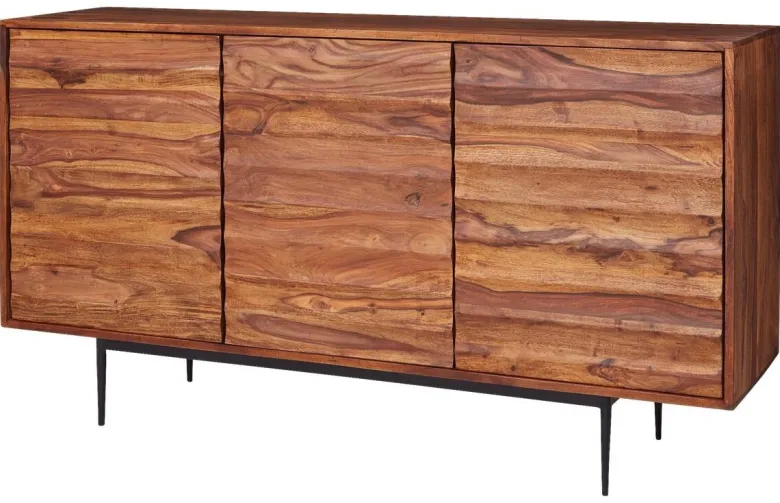 Sideboard natur beschichtet schwarz lackiert B/H/T: ca. 150x81x41 cm