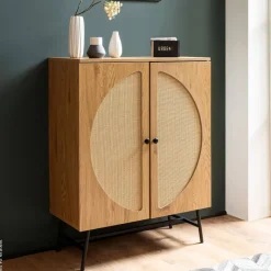 Sideboard natur Eiche Optik B/H/T: ca. 80x103x39 cm