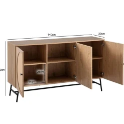 Sideboard natur Eiche Optik B/H/T: ca. 140x80x39 cm