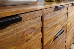 Sideboard natur schwarz B/H/T: ca. 160x88x40 cm