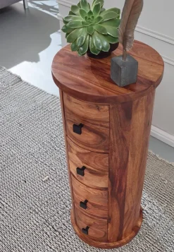 Sideboard natur schwarz B/H/T: ca. 35x85x35 cm