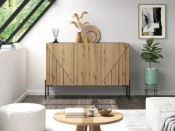 Sideboard Neo Evoke Oak Nachbildung schwarz B/H/T: ca. 120x81x40 cm