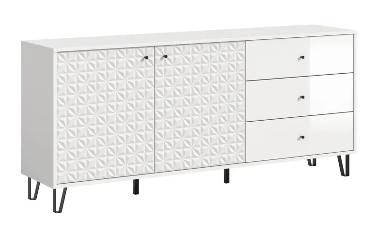 Sideboard PRISMA weiß weiß Hochglanz B/H/T: ca. 170x76x40 cm